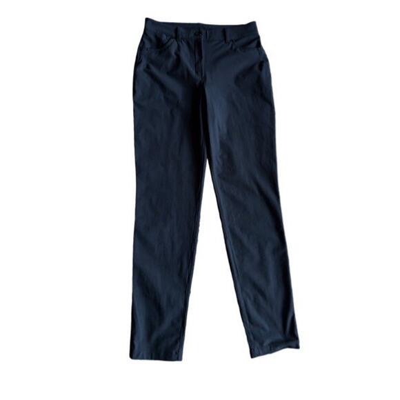 Lululemon Pants - Lululemon Women’s Pants Black Tapered Size 8 Pockets Zip Close Trouser Belt Loop